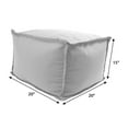 thumbnail image 4 of Jordan Manufacturing 20" x 20" Tory Bisque Tan Solid Square Outdoor Pouf Ottoman with Flange, 4 of 9