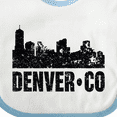 thumbnail image 4 of Inktastic Denver Colorado Skyline Grunge Boys or Girls Baby Bib, 4 of 4
