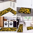 thumbnail image 5 of Sunflower Themed Kitchen Rug Set,Farmhouse Kitchen Rugs Rustic Runner Rugs with Rubber Backing,Throw Rugs Washable for Kitchen Sink,Laundry Room,Standing Desk,Country,Sunflower Kitchen Decor, 5 of 6