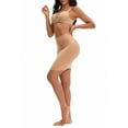 thumbnail image 2 of INSPIRE CHIC Women's High Waist Tummy Control Half Slips Slimming Fit Shaping Under Dress L Dark Beige, 2 of 5