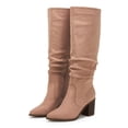 thumbnail image 3 of Ladies' pointed-toe mid-heeled knee-length boots with side zippers, 3 of 3