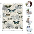 thumbnail image 4 of Butterfly Text Leaf Pattern Blanket,Comfortable Soft Flannel Throw Blanket,All Season,Warm Lightweight Blankets for Sofa Bed Couch Living Room Chair,30"x40", 4 of 4