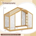 thumbnail image 3 of Costway Lit Escalade Format Simple, Lit Montessori 2-en-1 au Sol avec Barres à Singe pour Garçons Filles, 3 of 10