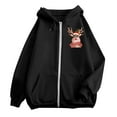 thumbnail image 4 of WILLBEST Sudadera de Mujer Ladies' Christmas Printed Zipper Long Sleeved Pocket Drawstring Casual Hooded Sweatshirt 2096 Chica​​, 4 of 8