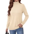 thumbnail image 2 of MOSHU Turtleneck Sweaters for Women Long Sleeve Casual Tops Knit Womens Pullover Sweaters Winter Clothes, 2 of 10