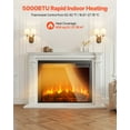 thumbnail image 2 of VEVOR 35in Electric Fireplace Insert Wall Recessed Heater 750W 1500W Remote, 2 of 9