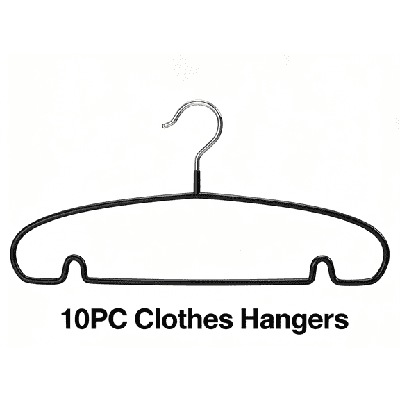 Non-Slip Clothes Hangers | Heavy Duty Stainless Steel with Rubber Coating | Space Saving Shoulder-Friendly Design | Black/White/Green/Blue/Pink/Gray | 40x19x5cm
