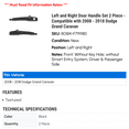 thumbnail image 2 of Left and Right Door Handle Set 2 Piece - Compatible with 2008 - 2018 Dodge Grand Caravan 2009 2010 2011 2012 2013 2014 2015 2016 2017, 2 of 2