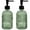 Army Green, variant on Green Glass Soap Dispenser Set with Black Pump, 13.5Oz Refillable Liquid Hand Dispenser, Lotion Dish Soap Dispenser for Modern Home Decor, Bathroom, Kitchen Countertop, Hotel(2 pack)