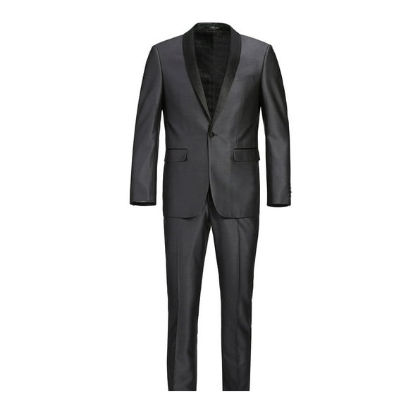 SH_201-17 Men's Slim Fit 2-Piece Shawl Lapel Tuxedo Suit