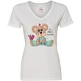 thumbnail image 3 of Inktastic CNA an Angel in Scrubs Teddy Bear Women's V-Neck T-Shirt, 3 of 5