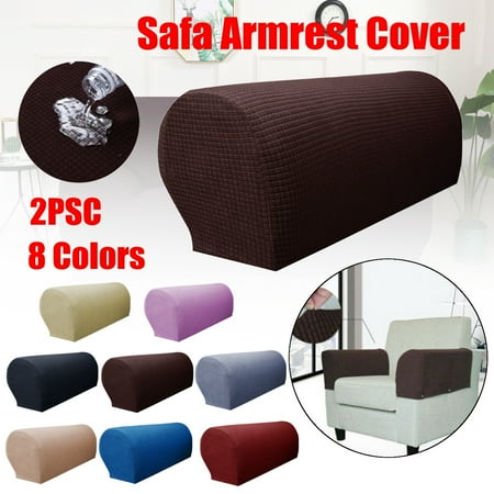 Stretch 2 Piece Waterproof Armrest Covers Furniture Anti Slip
