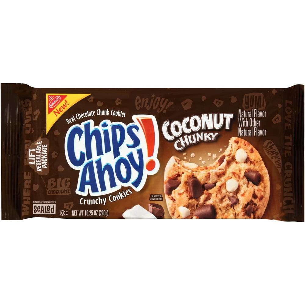 CHIPS AHOY! Chunky Coconut Chocolate Chip Cookies, 1 Pack (10.25 oz
