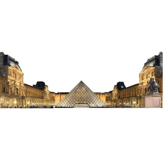H13600 Louvre Museum 80 Inch Cardboard Cutout Set Standee Standup