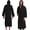 BLACK, variant on Men’s Hooded Bathrobe, 100% Cotton Terry Bathrobe, Spa Style Bath Robe, Absorbent Shower Robe, Lightweight Towel Bathrobes