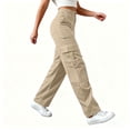 thumbnail image 7 of Gytharion Women's Cargo Pants Corduroy Button Front Utility Trousers Wide Leg Elastic Waist Work Pants with Pockets for Fall Winter, 7 of 7