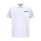 thumbnail image 4 of pstuiky camisetas camisas para hombre, Blusa de manga corta con cuello vuelto, bolsillo exterior y media cremallera de color liso para hombre camisetas de hombre s, 4 of 5
