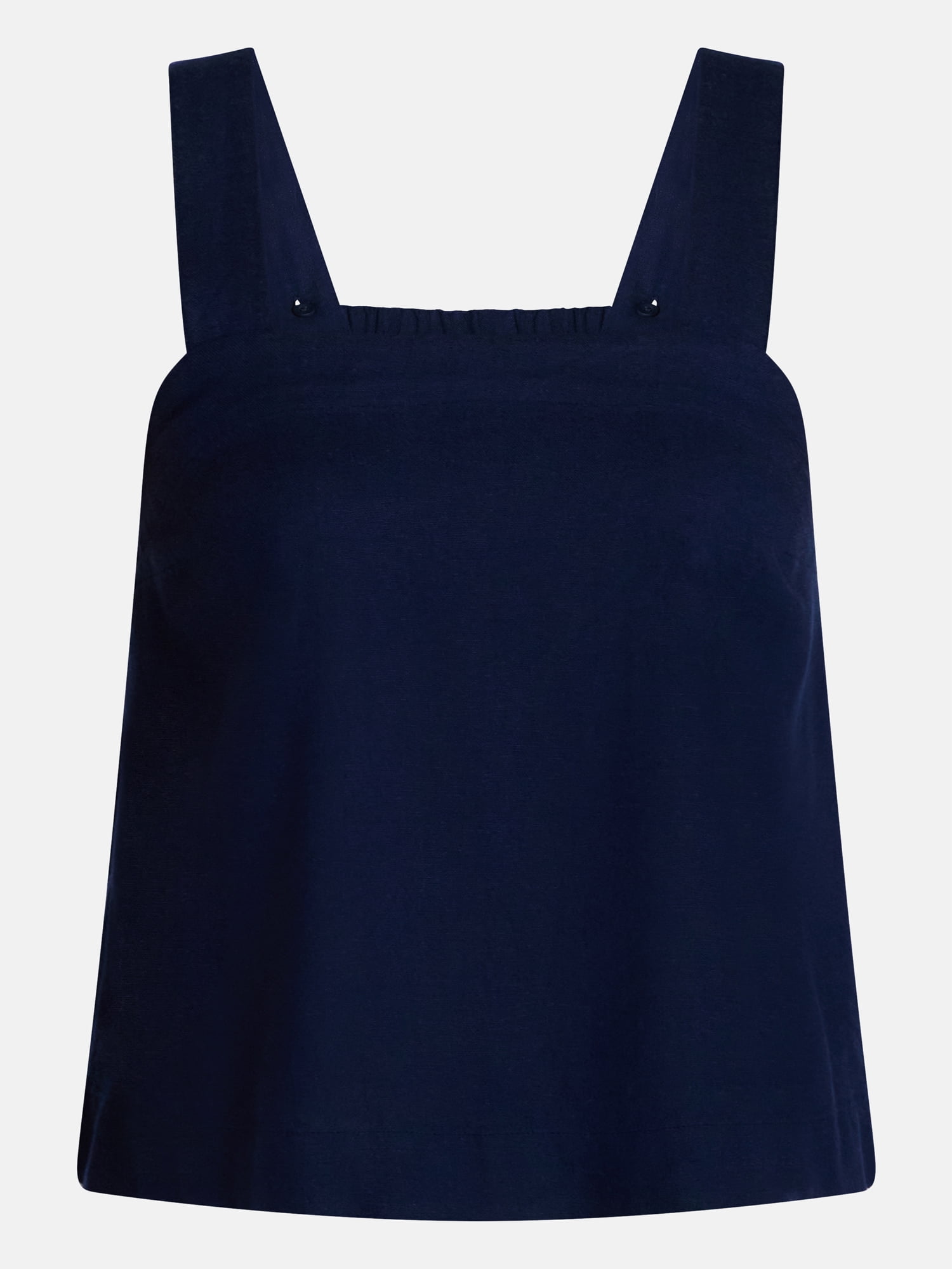 Time and Tru Women's Linen Blend Square Neck Tank Top, Sizes XS-XXXL