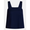 thumbnail image 6 of Time and Tru Women's Linen Blend Square Neck Tank Top, Sizes XS-XXXL, 6 of 6