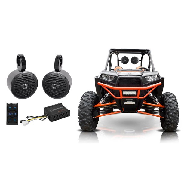 2 Rockville 5.25" 400w Tower Speakers+Memphis Amp+Bluetooth Control RZR