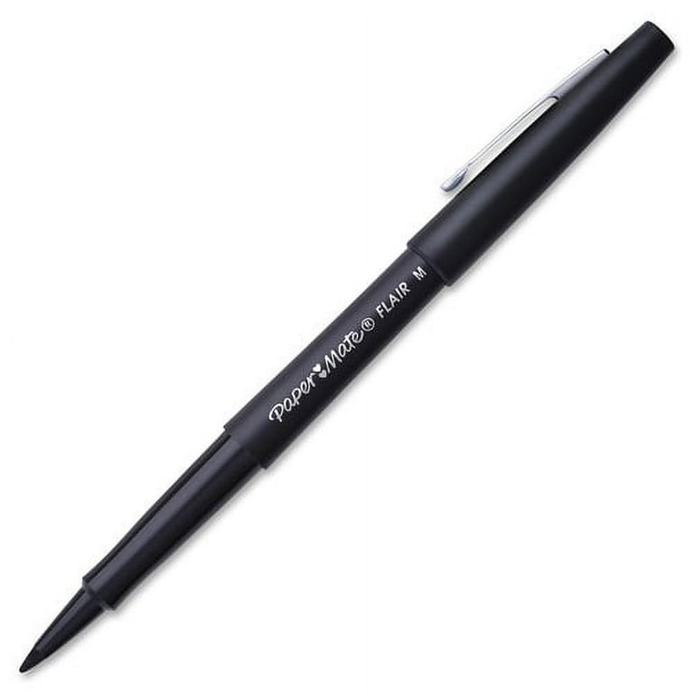 Paper Mate Flair Medium Point Felt Tip Pen, Black, 2/Pack 