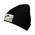 thumbnail image 2 of LNWH Knitted Acrylic Hat, Mountain Tree Bohemia Pattern Winter Beanie Hat for Cold Weather, Black, 2 of 8