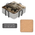 thumbnail image 2 of Drink Coasters Set Of 6 With Holder Bear Walking Through The Wilderness, Surrounded By Mountains And Forests Water Absorbent Ceramic Coasters Tabletop Protection,Suitable For Various Cup,Home Decor, 2 of 4