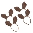 thumbnail image 3 of KAKOWELY 4 diademas de orejas de canguro de peluche para disfraz de cosplay, suministros para fiesta de Halloween (marrón), 3 of 5