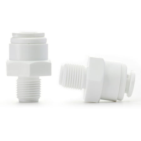

2 Pack 1/4 Quick Connect x 1/4 NPT Fittings for Reverse Osmosis Filter Systems