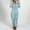 Light Blue, variant on Women's Fleece Warm Hooded Jumpsuit Sherpa Fuzzy Pajamas Long Sleeve Cute Cat Onesie Winter Warm Rompers Sleepwear