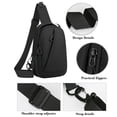 thumbnail image 6 of MMJ Sling Bag for Men Crossbody Chest Bag Large Capacity PU Leather for Commute Travel Work 11.8x7.9x3.9in, 6 of 6