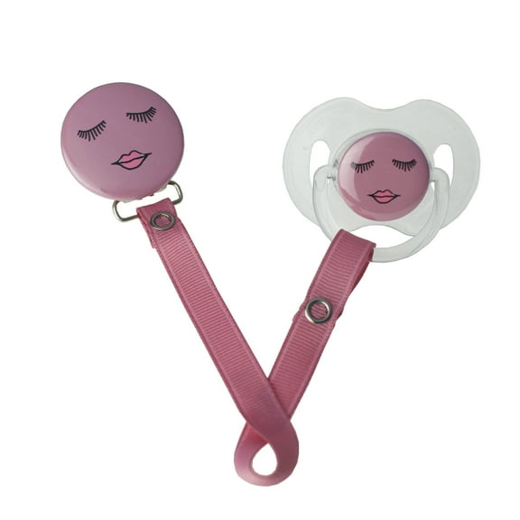Eyes & Lip Pacifier & Clip Set