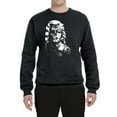 thumbnail image 2 of Manilyn Monroe Skull Face and Body Tattoo | Mens Pop Culture Crewneck Graphic Sweatshirt, Black, Small, 2 of 4