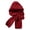 Red, variant on Winter Knitted Hat Scarf Integrated with Ear Protection, Windproof Cap Scarf with Thickening Warm Design, Beanie Scarf for Women Men Outdoor Use