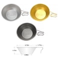 thumbnail image 2 of Yuarrent Coolcamp Outdoor Bowl Portable 300ml Camping Senderismo Vajilla Cocina Hogar Barbacoa Reutilizable Utensilios de cocina lavables Kits de desorden para acampar Plata Yuarrent OD021934-01, 2 of 6