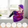 thumbnail image 5 of Hazbin Hotel Angel Dust Hooded Blanket Soft Warm Cloak Wearable Blanket Hoodie For Kids Adult Cozy Flannel Fleece Bedding Throw Hooded Blanket, 5 of 7