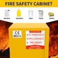 thumbnail image 4 of POWKOL Flammable Cabinet 6 Gallon Yellow, 18.11 x 18.11 x 35.5 Inchs Adjustable Shelf Flammable Storage Cabinet, for Commercial Industrial Home Use, 4 of 8