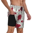 thumbnail image 3 of Goofa Leaves And Anemone Printed Men's Swim Trunks Board Shorts Quick Dry Mens Swimming Trunks with Compression Liner,Breathable Fit Hawaii Beach Shorts-XX-Large, 3 of 9