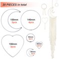 thumbnail image 2 of 20 Pieces Metal Dream Catcher Rings Circle Heart Moon Shaped Macrame Hoop Catcher Rings for DIY Crafts Wedding Wreath Wall Hanging Decor, 2 of 7