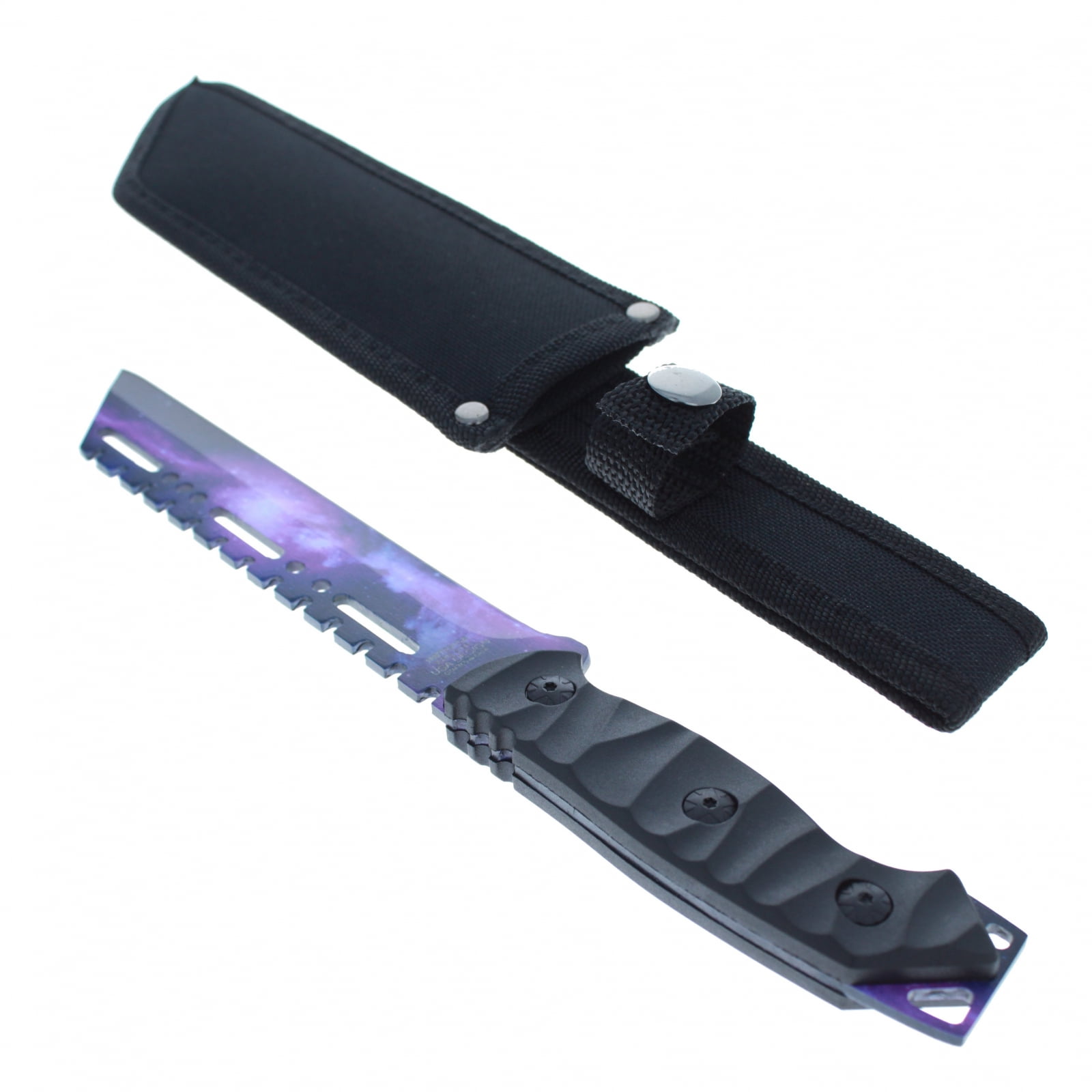 ASR Outdoor Full Tang Hunting Knife ABS Handle Fixed Blade Space Galaxy Design