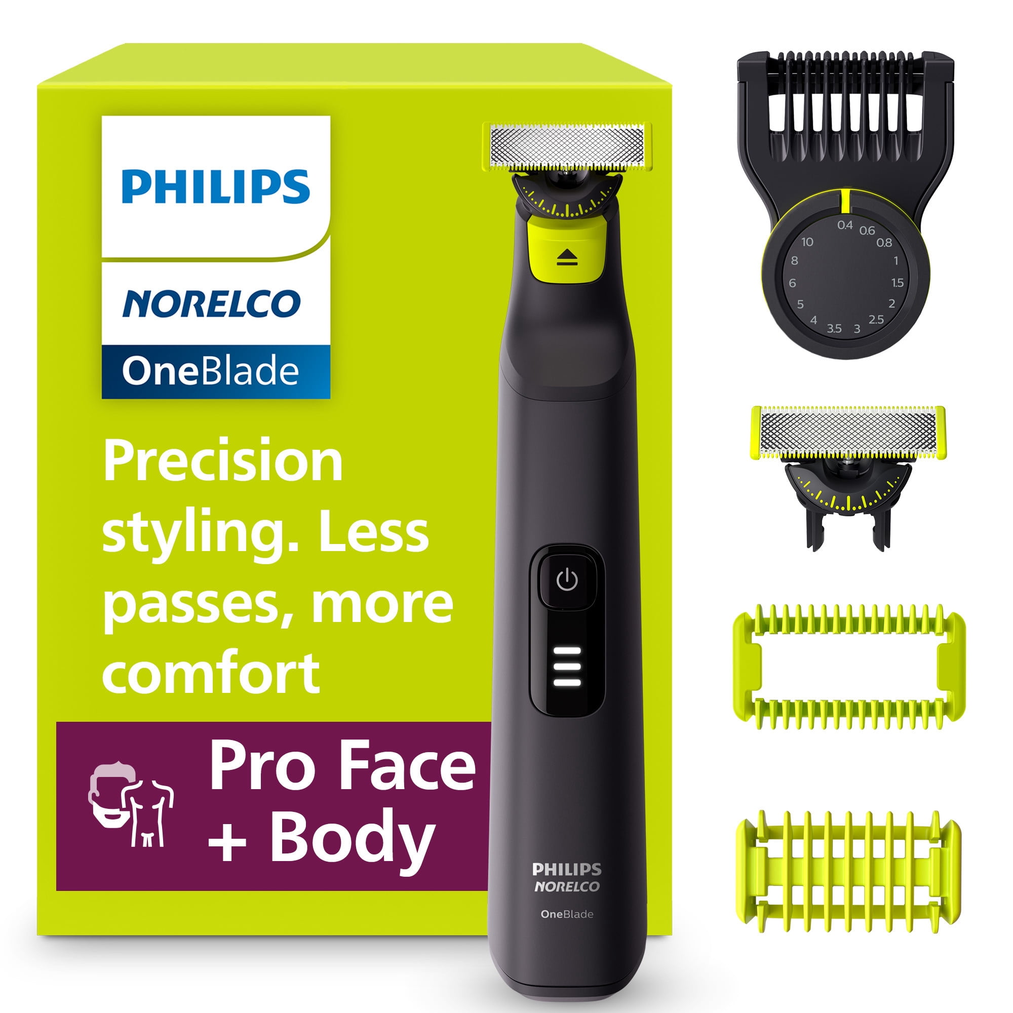 Philips Norelco Oneblade 360 Pro Hybrid Face & Body Electric Trimmer QP6542/70