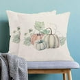 thumbnail image 3 of Fall Pillow Covers 18x18 Set of 2 Autumn Gray Pumpkin Maple Leaf Decorative Throw Pillow Outdoor Linen Square Farmhouse Thanksgiving Harvest Cushion Cover Decor for Home Couch Sofa, 3 of 6