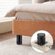 thumbnail image 5 of 4 Pieces Adjustable Furniture Legs, Round Furniture Feet Metal Stainless Steel Sofa Leg Table Feet, Adjustable Height 0-15mm, 50*80mm Black, 5 of 5
