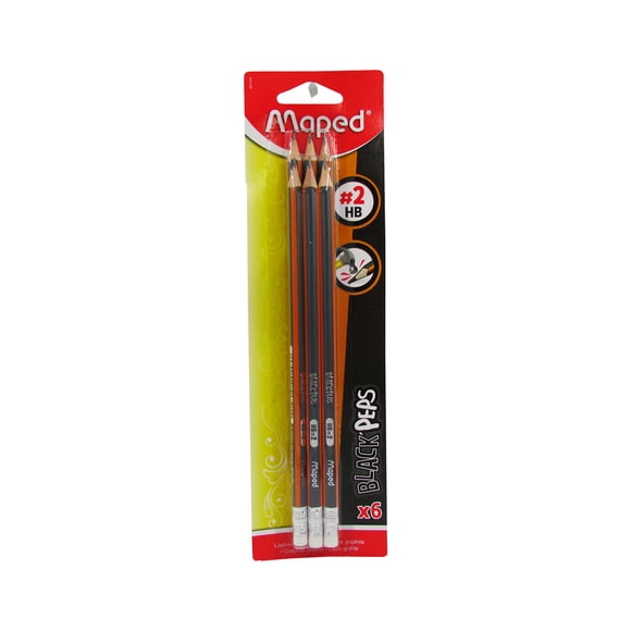Lápiz Escolar Maped Black Peps Paquete con 6 lápices
