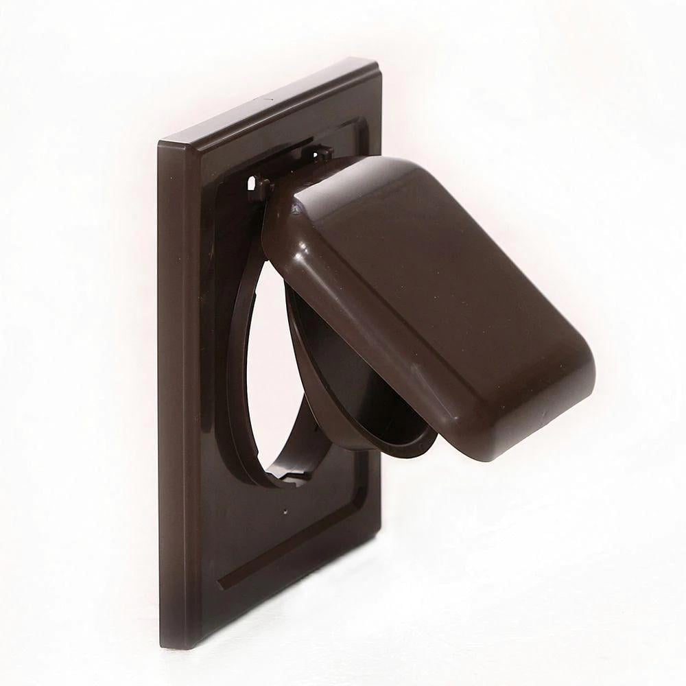 No-Pest Vent 4 In. Brown Plastic Wide Mount Dryer Vent Hood NPWRB - Pest Guard