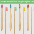 thumbnail image 3 of 40 Pcs Soft Bristles Bamboo Toothbrush, Biodegradable Natural Bamboo Charcoal Toothbrushes, Eco Friendly Color Bristle Wood Tooth Brushes, 3 of 5