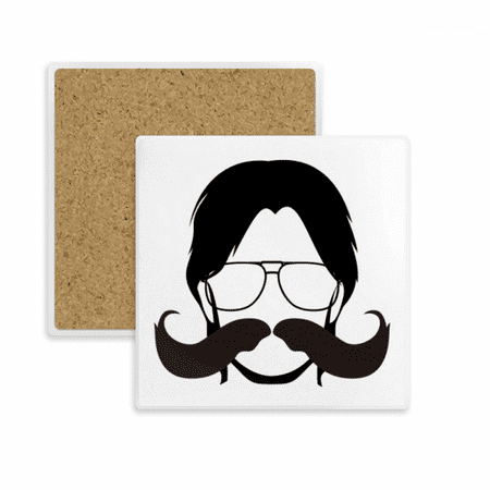 

Man Exaggerated Beard Art Deco Fashion Coaster Cup Mat Mug Subplate Holder Insulation Stone