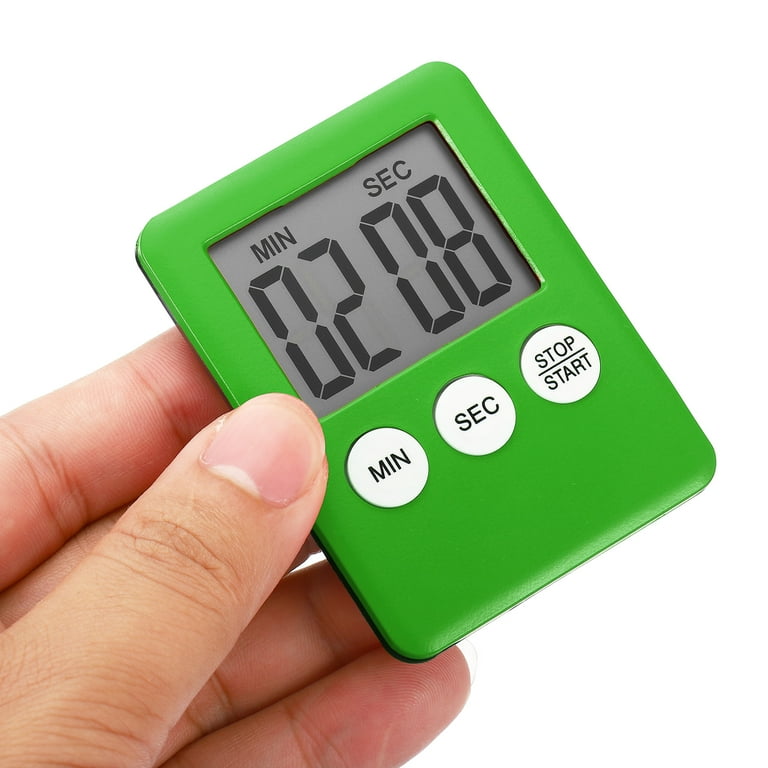 Uxcell Digital Timer,1pack Small Count Down/UP Clock with Magnetic,Kitchen  Timer Green