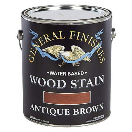 General Finishes Water Based Wood Stain, 1 Gallon, Antique Brown