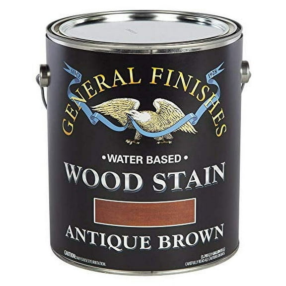 General Finishes Water Based Wood Stain, 1 Gallon, Antique Brown